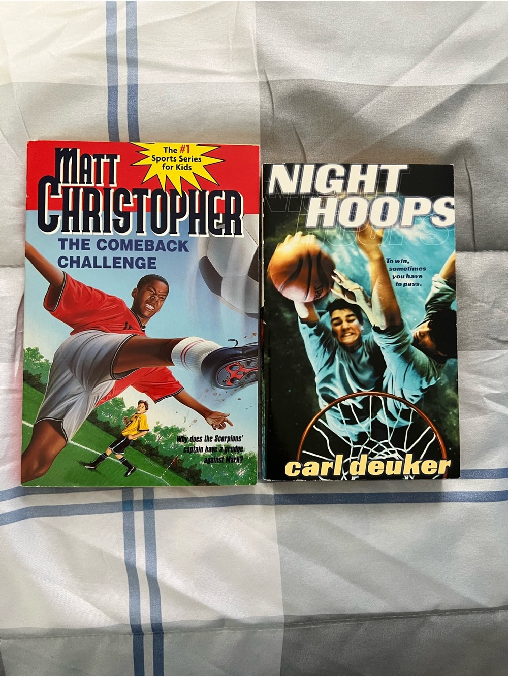 Youth Sports Fiction 2-Book Lot: Matt Christopher & Carl Deuker Paperbacks